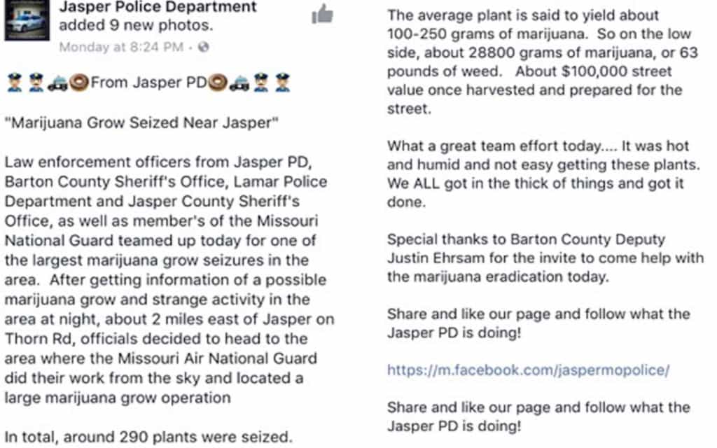 Missouri Cops Thought They Found $100k of Weed, But They Were Wrong