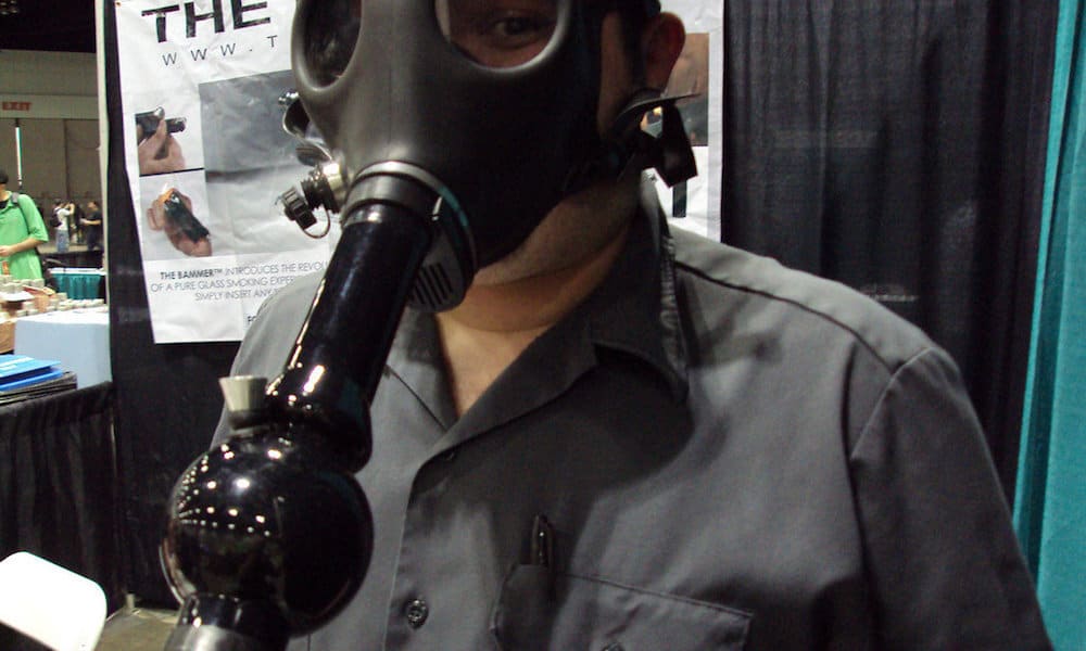 smoking gas mask