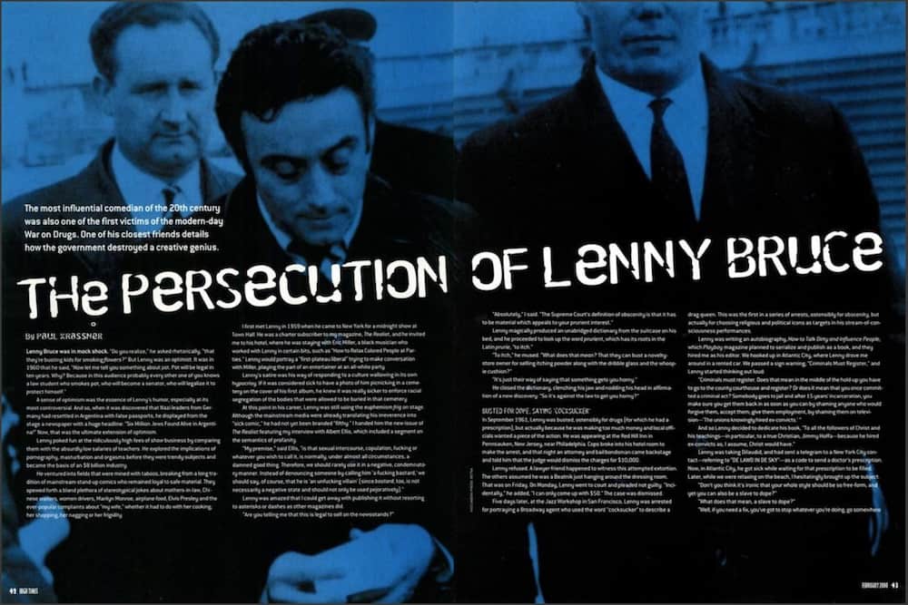 High Times Greats: The Persecution Of Lenny Bruce